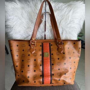 MCM Cognac Leather Tote